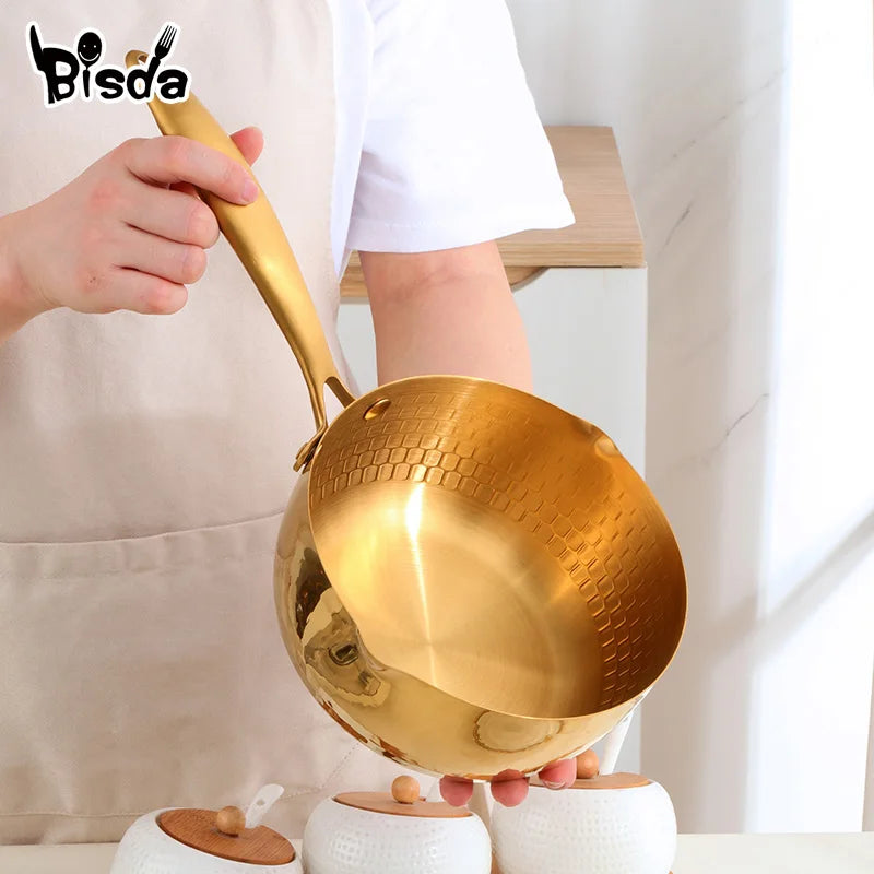 🥛 Japanese-Style Stainless Steel Snow Pan with Lid