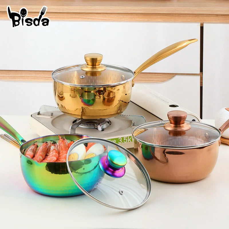 🥛 Japanese-Style Stainless Steel Snow Pan with Lid